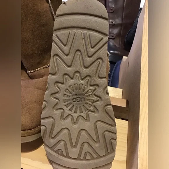 UGG Classic Brown Suede Winter Boots - Picture 5 of 9